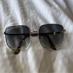 Gold and Black Juicy Couture Square Sunglasses